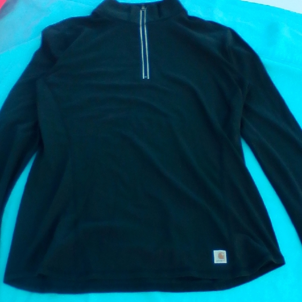 Carhartt Black Half-Zip Turtleneck Sweater